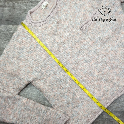 a.n.a Blush Heather Pull over Long Sleeve Sweater Size S