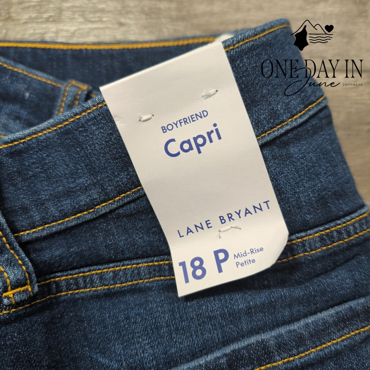Lane Bryant Boyfriend Capri Jeans Mid Rise Petite Medium Wash NWT Size 18P