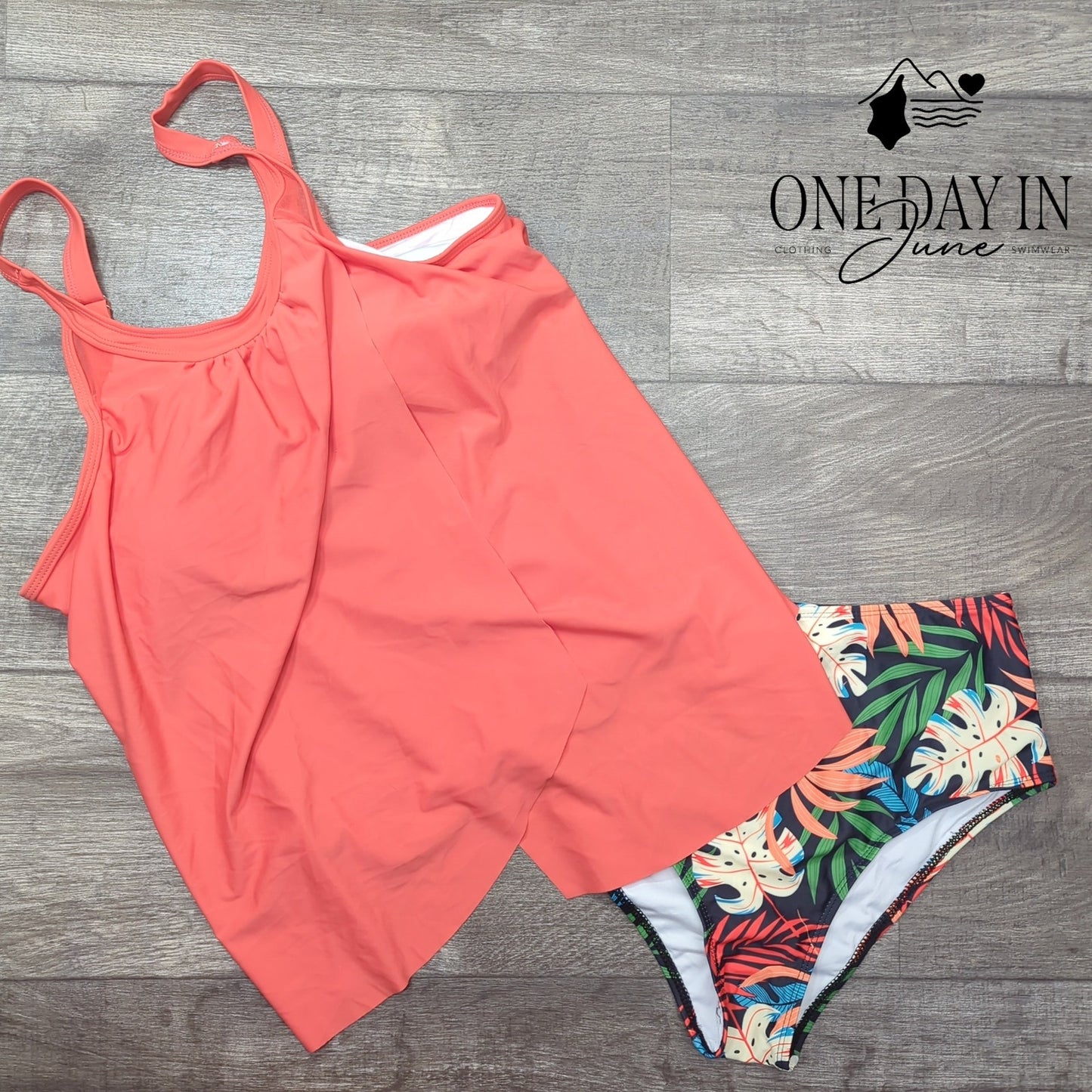 Suuksess Tropical Tankini Swimsuit Size M