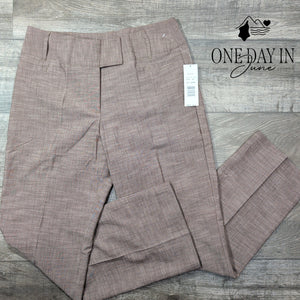 harve' benard Straight Leg Dress Pants Brown Taupe Career Trousers NWT Size 12