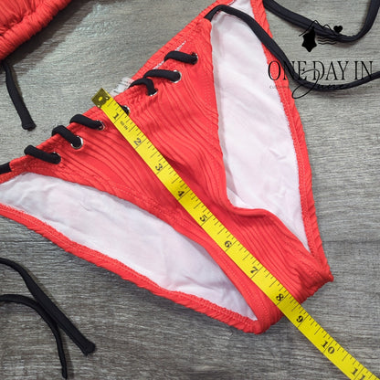 Zoyuyozio Adjustable Triangle Tie Side Bikini Swimsuit Size S