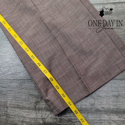 harve' benard Straight Leg Dress Pants Brown Taupe Career Trousers NWT Size 12