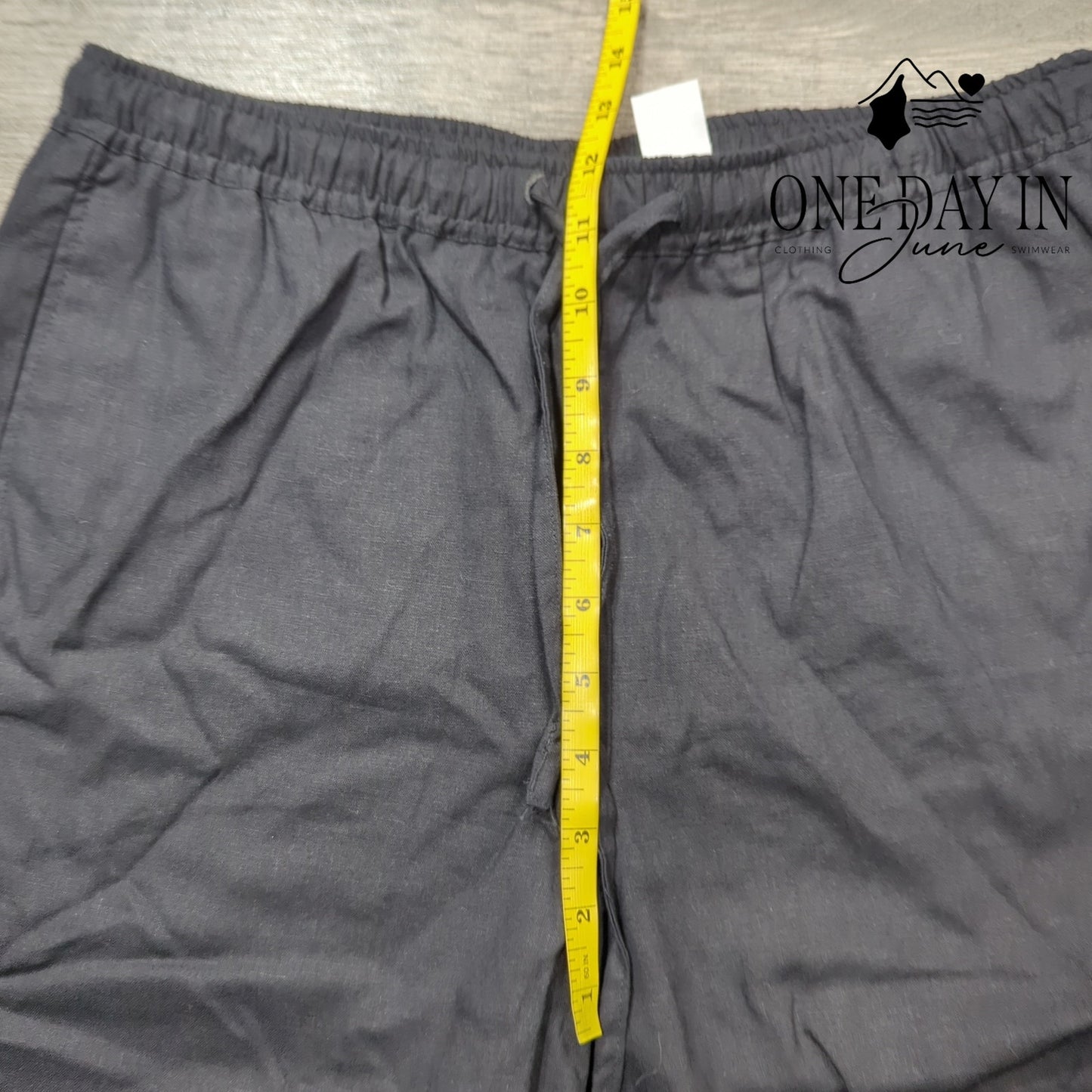 Sag Harbor Petite Pull On Crop Linen Pants Size S