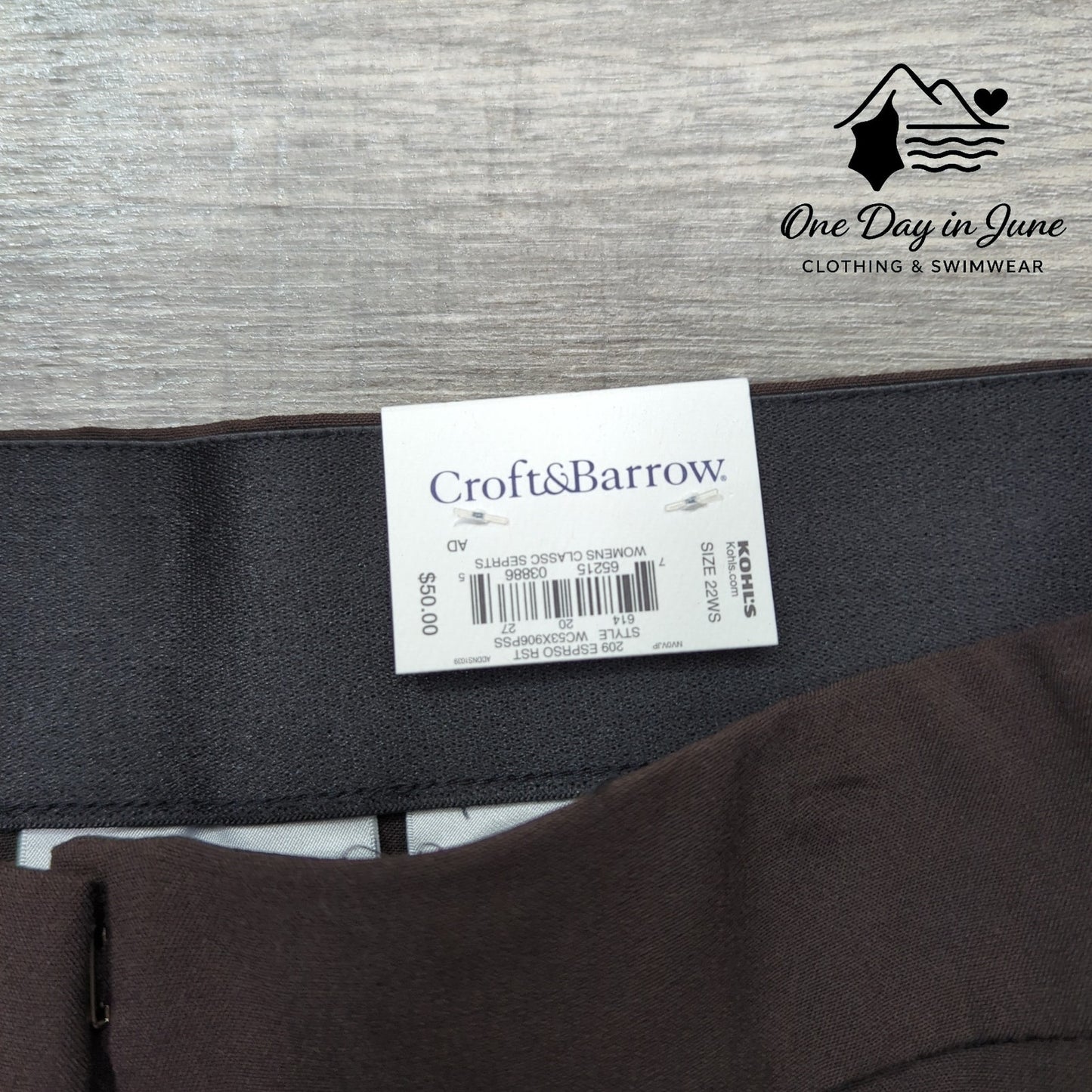 Croft & Barrow Curvy Straight Mid Rise Crop Pants Size 22WS