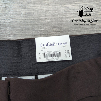 Croft & Barrow Curvy Straight Mid Rise Crop Pants Size 22WS