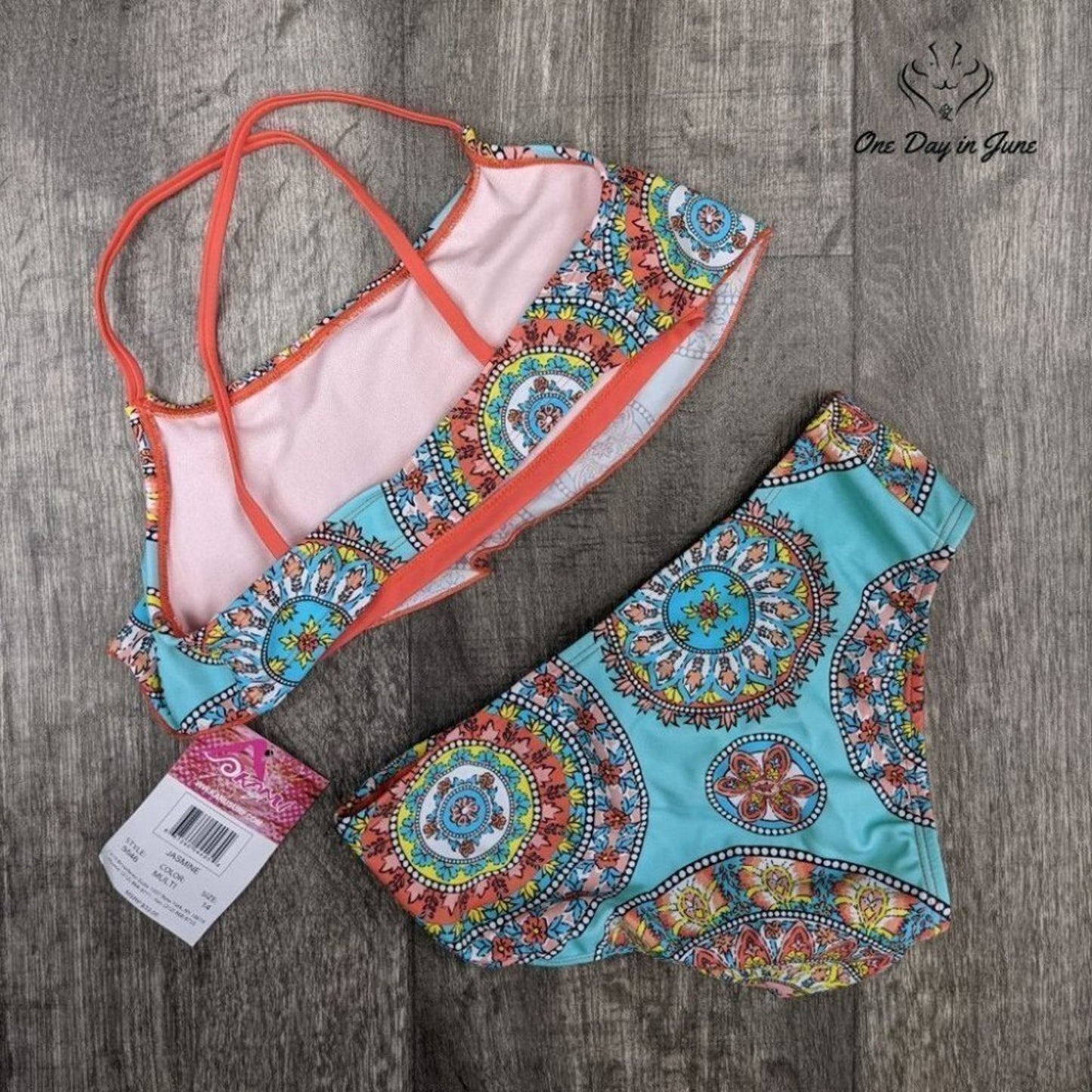 Kanu Surf Alania Flounce Bikini Swimsuit Size 14