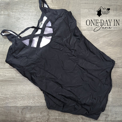 Aleumdr Cage Back One Piece Swimsuit Size XXL