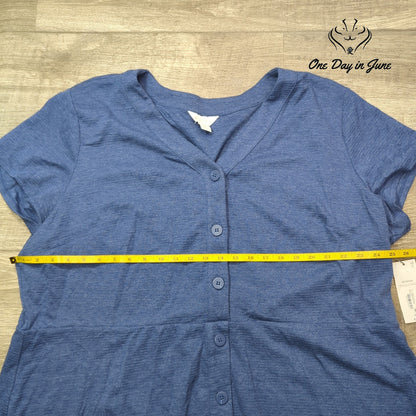 Liz Claiborne Plus Size Button Front Short Sleeve Dress Size 3X