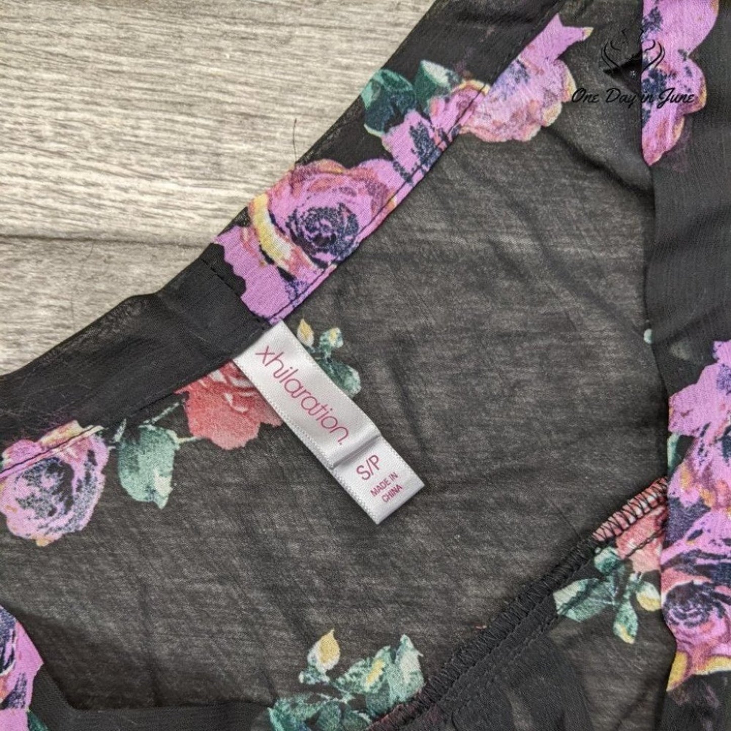 Xhilaration Button Down Tank Blouse Asymetrical Hem Size S