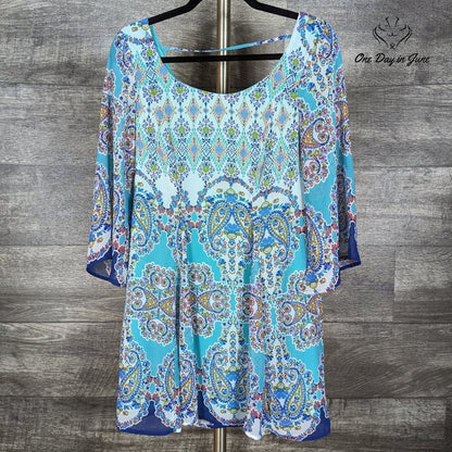 As U Wish 3.4 Sleeve Layered Mini Dress Size S