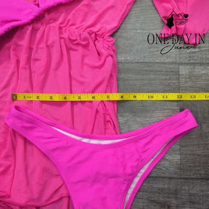 Aleumdr Adjustable Triangle 3 Piece Bikini Swimsuit Size S