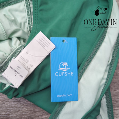 Cupshe Deep V Wrap One Piece Simwuit Size L