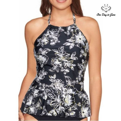St. John's Bay Floral Tankini Top Size 16