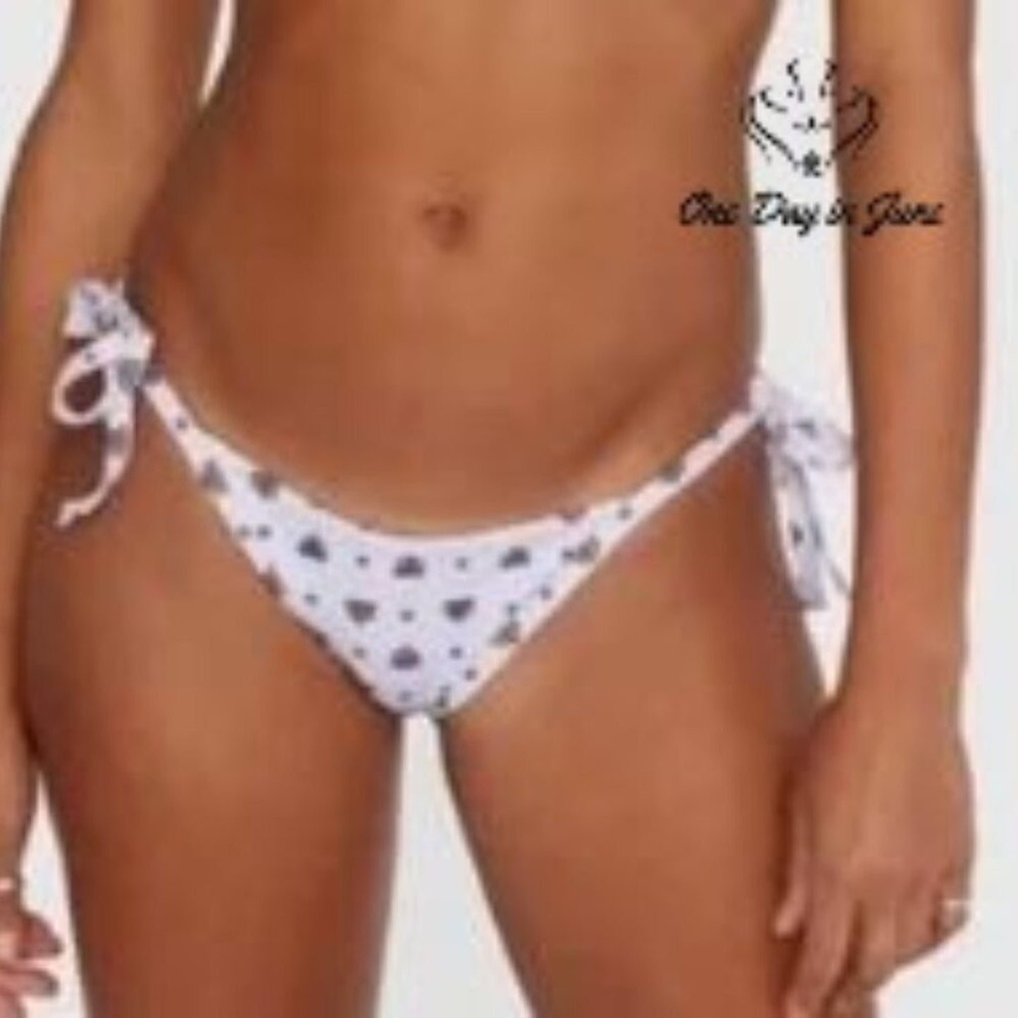 RVCA Foulard French Bikini Bottom Lavender Tie Side High Cut NWT Size XL