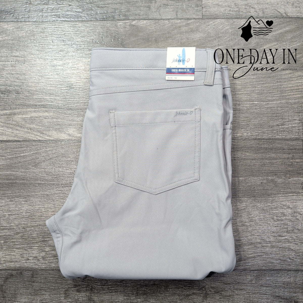 Johnnie-O Boys PREP-FORMANCE Straight Leg Performance Pants Gray NWT Size 16