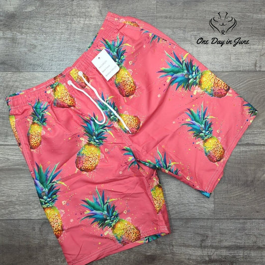 Dumoldpa Pineapple Board Shorts Size XXL