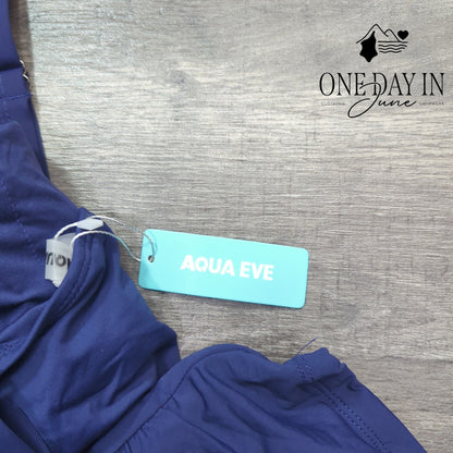 Aqua Eve Straight Neck Tankini Top Size XL
