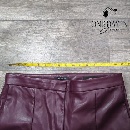 Ann Taylor Petite Eva Faux Leather Pants Size 12P