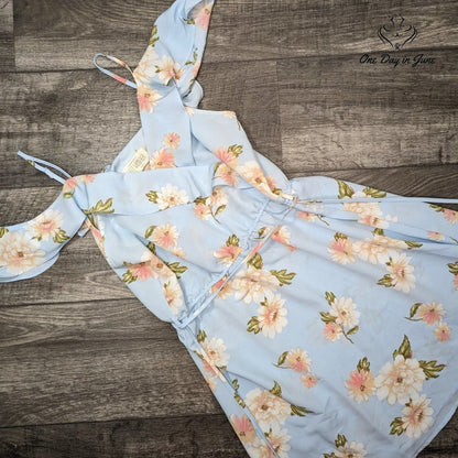 Sweet Wanderer Ruffle Shoulder Mini Dress Size L
