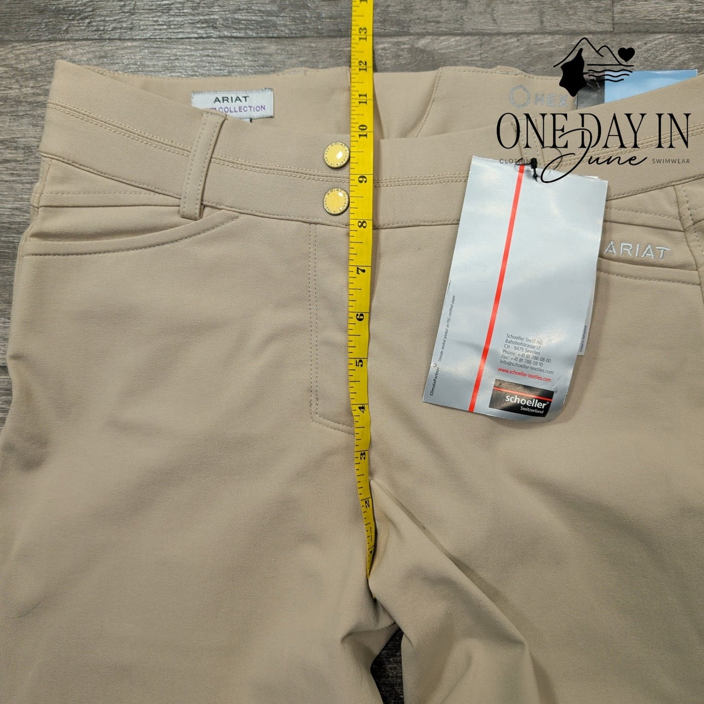 Ariat Olympia Pro Low Rise Breeches Tan Patch Equestrian Riding NWT Size 26L (2)