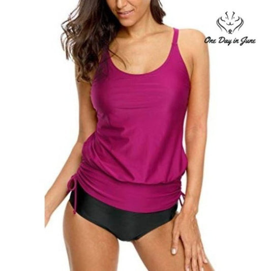 Alove Blouson Tankini Swimsuit ** Stock photo for fit not color Size 2XL