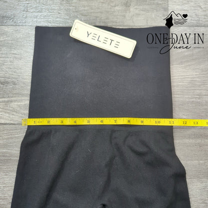 Yelete High Waist Black Stretch Seamless Leggings NWT Size OS