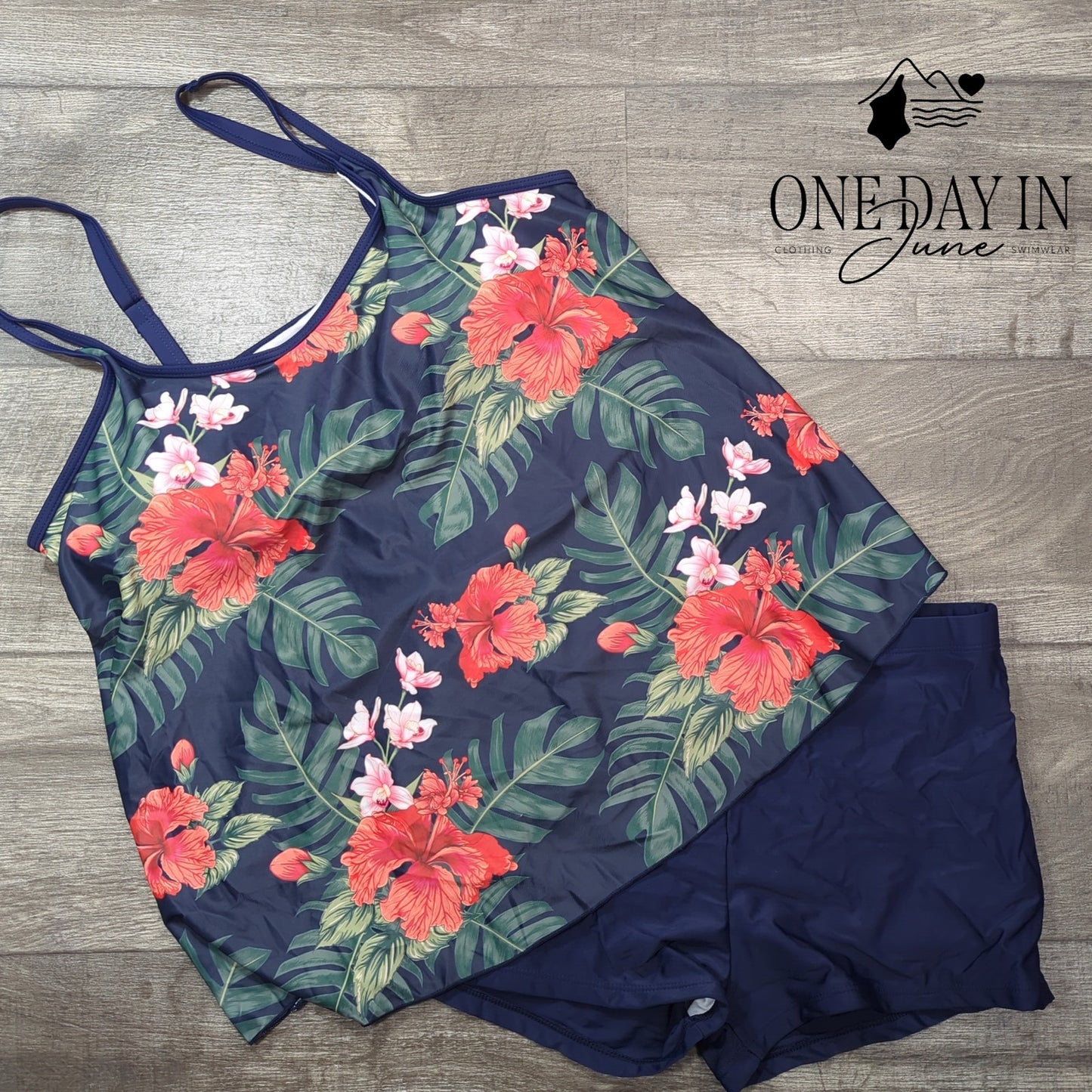 CharmLeaks Boyshort Tankini Swimsuit Size XL