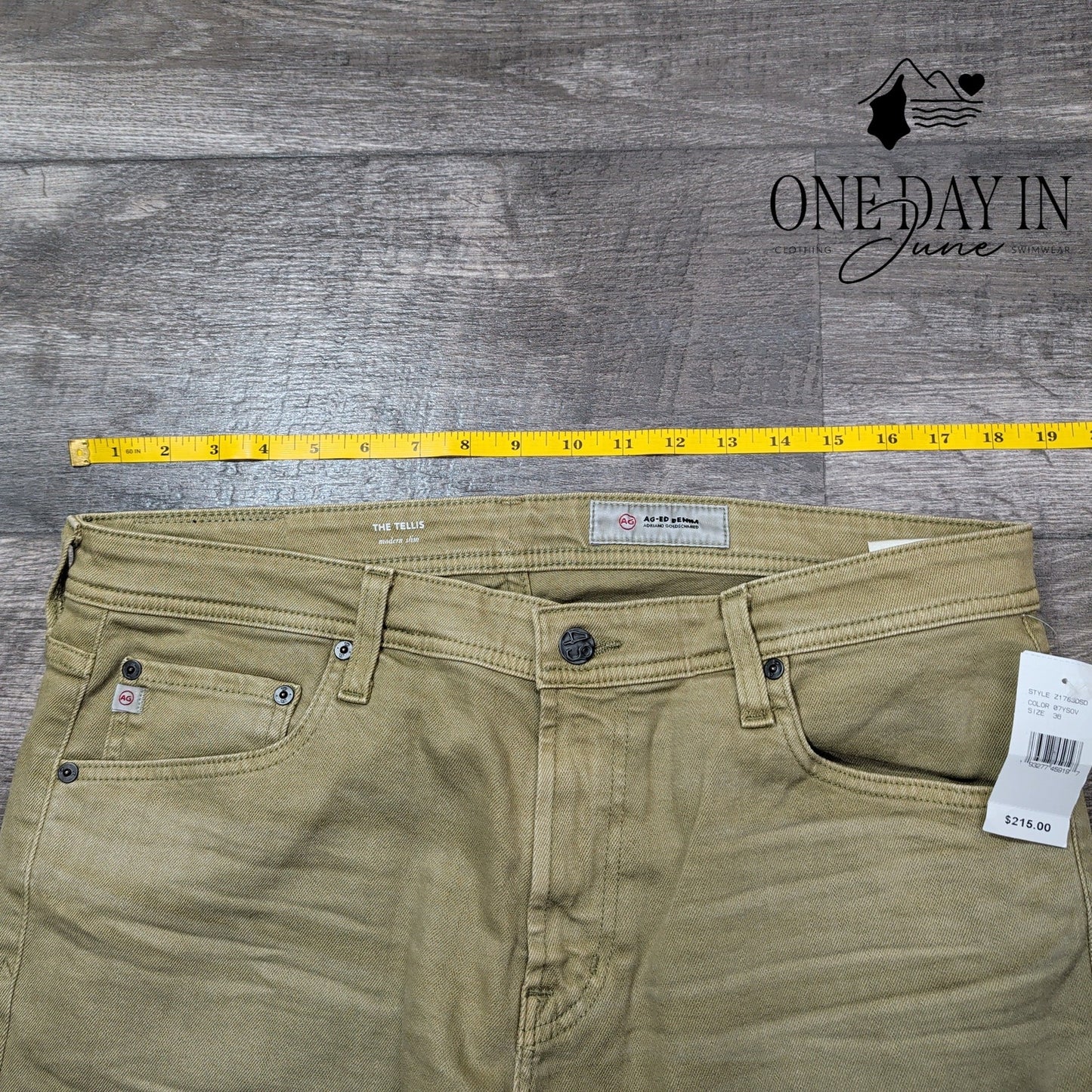 AG Adriano Goldschmied The Tellis Modern Slim Jeans Size 36X34