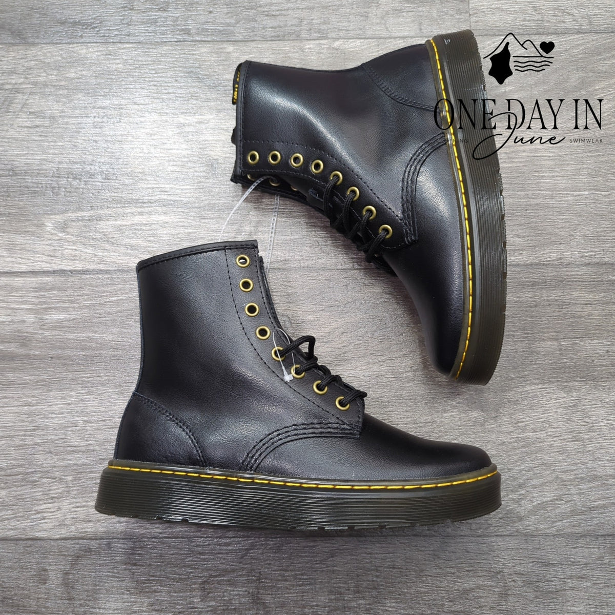 Dr. Martens 1460 Slip Resistant Leather Boots Black Size 7