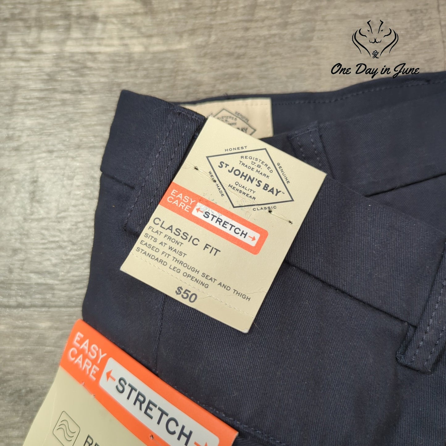 St. John's Bay Classic Fit Flat Front Pants Size 36X34