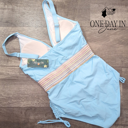 Blooming Jelly Ruched Side One Piece Swimsuit Size M
