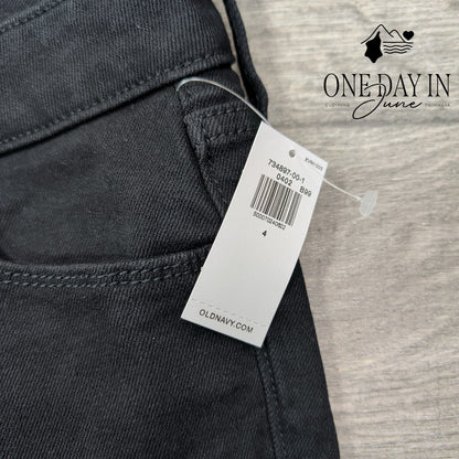 Old Navy High Rise Wow Super Skinny Jeans Black Wash Stretch NWT Size 4