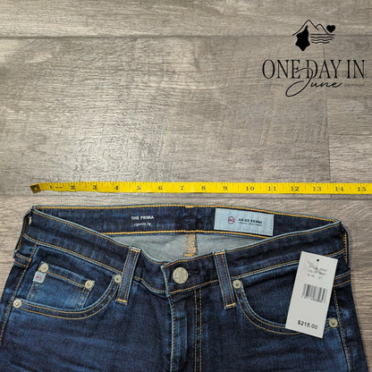AG Adriano Goldschmied The Prima Cigarette Leg Jeans Blue NWT Size 4 (27)