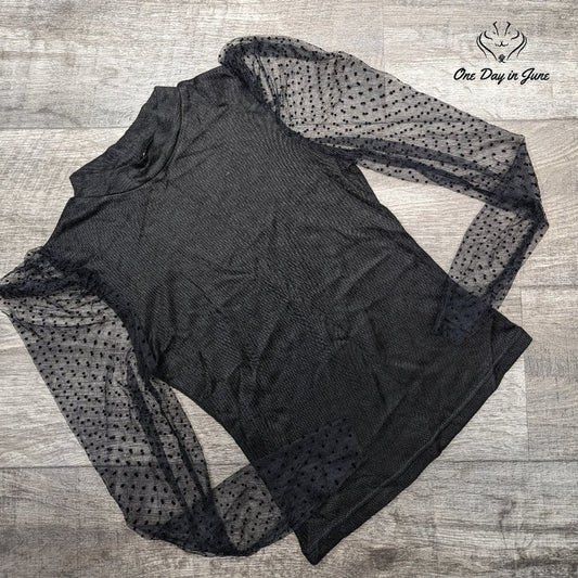 Verdusa Mesh Sleeve Top Size S