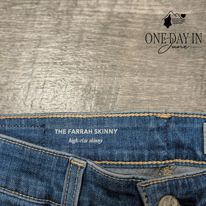 AG Adriano Goldschmied Farrah Skinny Jeans High Rise Blue Denim NWT Size 4 (27)