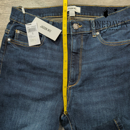 Jason Wu Thunderbird Crop Bootcut Dark Wash Stretch NWT $219 Size 12