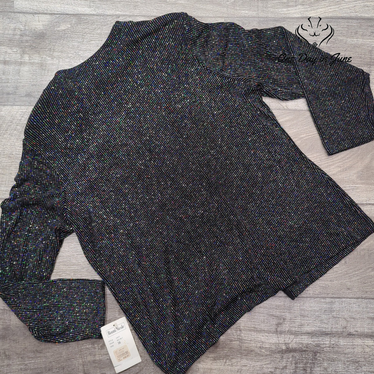 Ronni Nicole Ouida Sparkle Metallic Jacket Shoulder Pads NWT Size 16