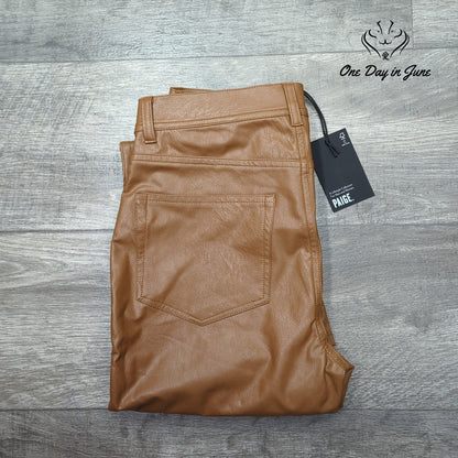 Paige Claudine Ankle Flare Faux Leather Pants Size 27 (4)