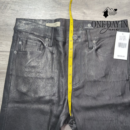 AG Adriano Goldschmied Farrah Skinny Faux Leather High Rise Jeans Size 27 (4)