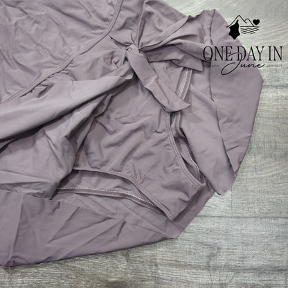 Aleumdr Skirted Swimdress One Piece Swimsuit Size M