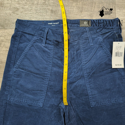 AG Adriano Goldschmied Angel Fatigue Corduroy Bootcut Pants Navy NWT Size 4 (27)