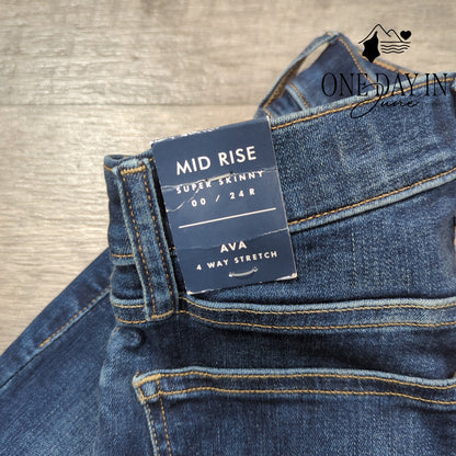 Lucky Brand Ava Mid Rise Super Skinny Jeans Size 00