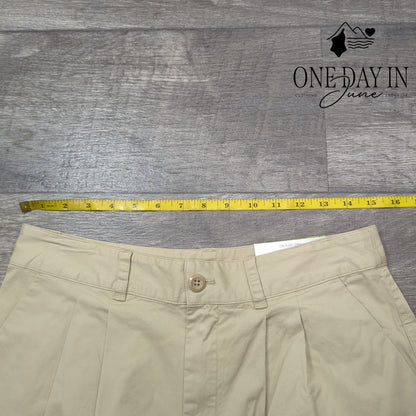 On 34th High Rise Pleated Straight Leg Ankle Chino Pants Khaki NWT Size 4