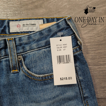 AG Adriano Goldschmied Crop Flare Jeans Blue NWT $215 Size 4 (27)