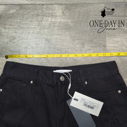 Endless Rose Destroyed Distressed Black Jeans NWT Size 30 (10)