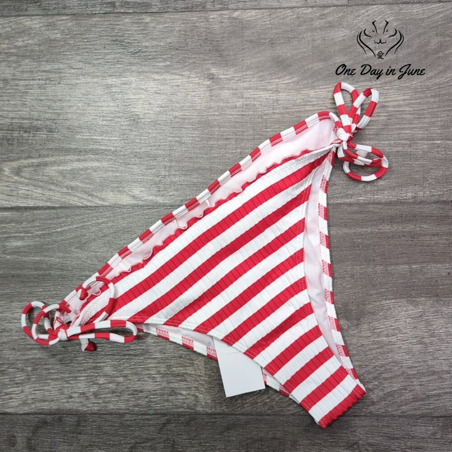 Roxy Hello July Tie Side Bikini Bottom Size L