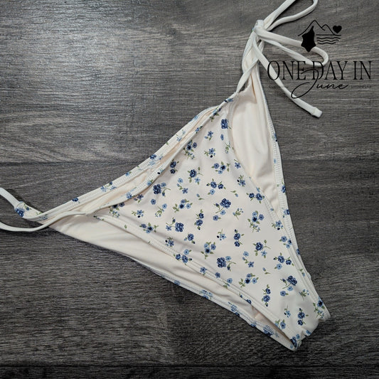 Garage Floral Tie Side Bikini Bottom Size S