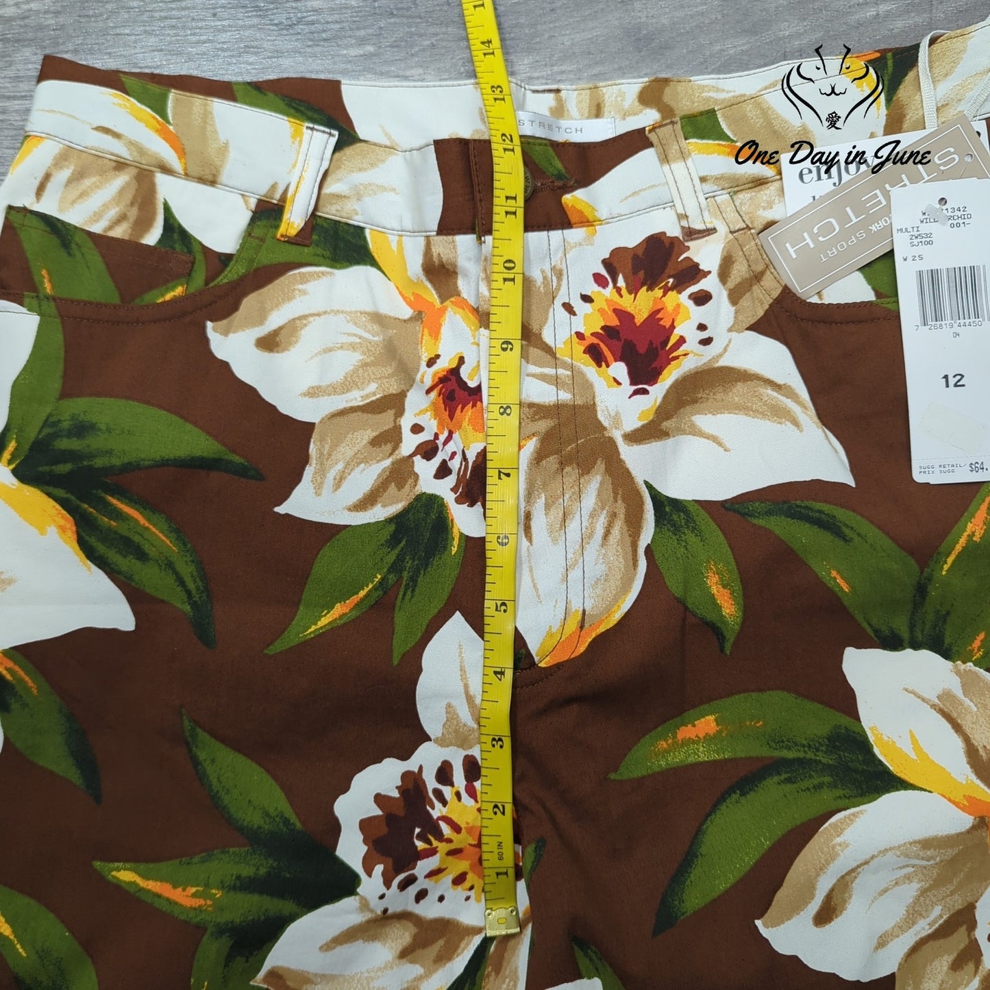 Jones New York Wild Orchid Cropped Pants Size 12