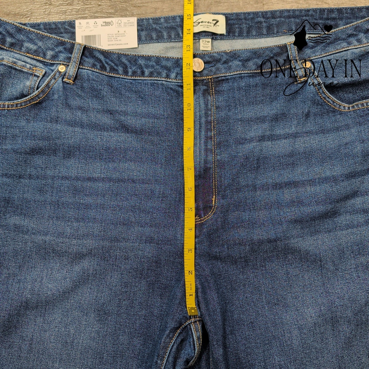 Seven7 Plus Size Loose Straight Jeans Size 22W