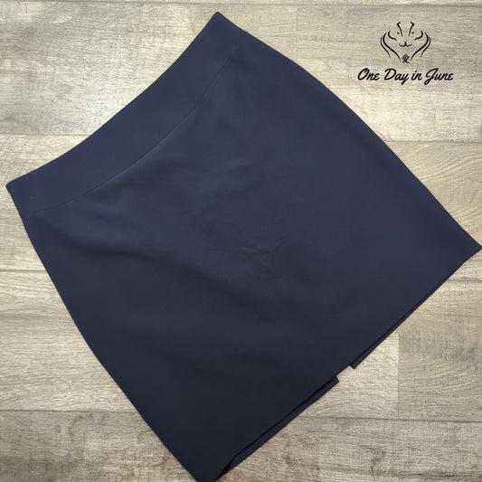Tahari Arthur S Levine Pencil Skirt Navy Blue Size 12